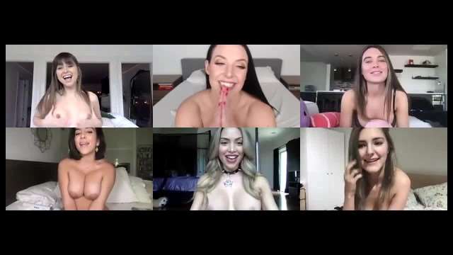 LanaRhoades Zoom会议狂野淫趴！被同事轮番爆操内射